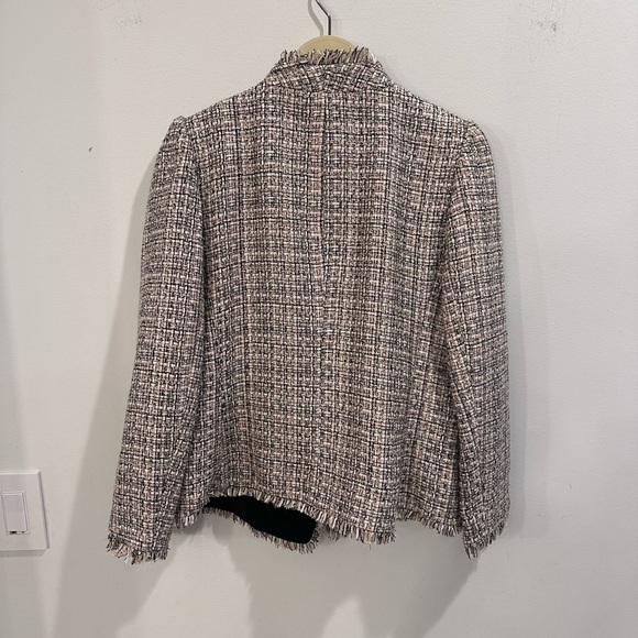 NWT Ann Taylor Black and Cream Tweed double breasted Blazer 2 - Picture 11 of 12